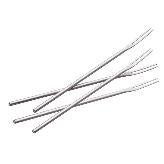 IMEEA Pickle Forks Cocktail Forks SUS304 Stainless Steel Olive Fork Long Handle Fruit Forks, 8.85-Inch