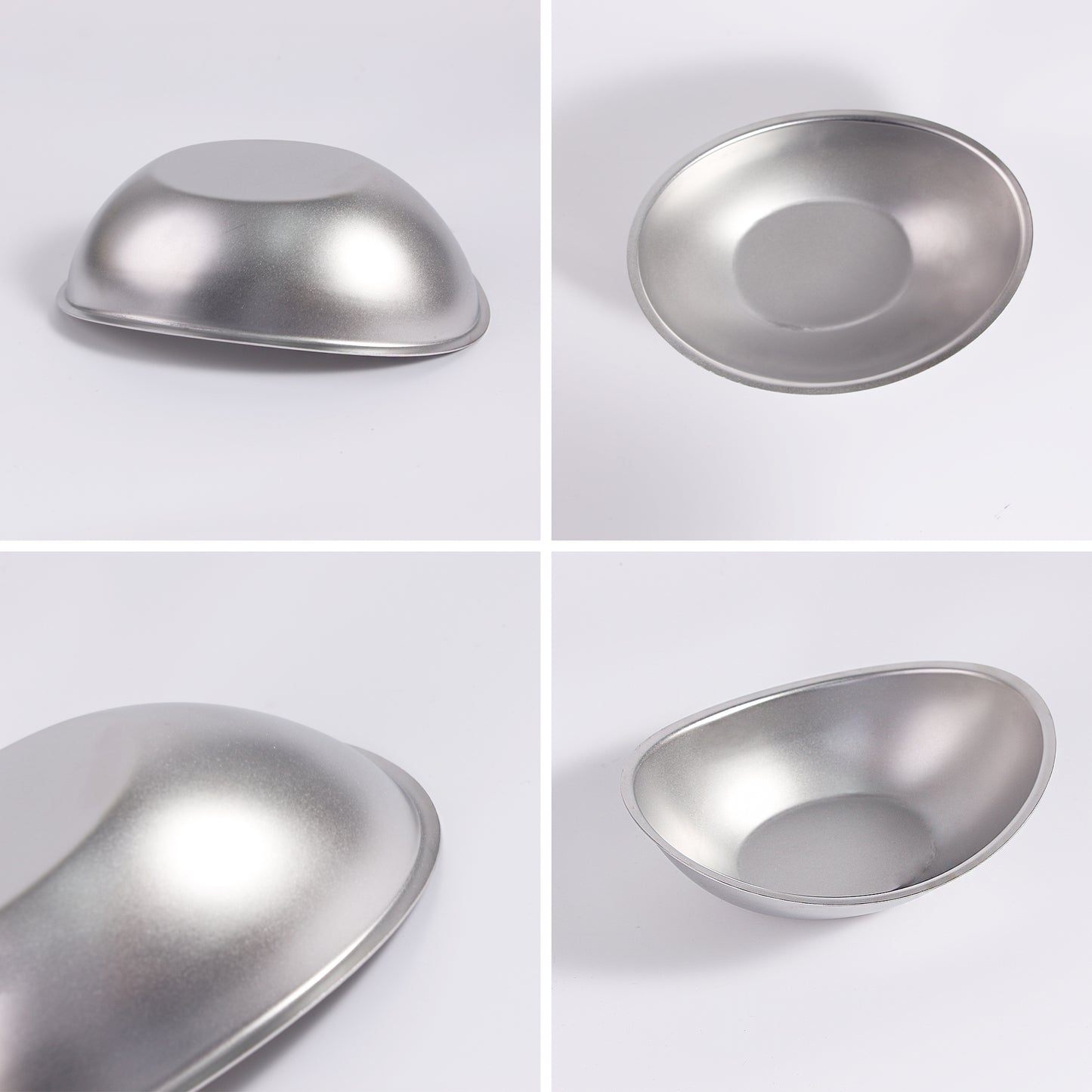 IMEEA Dipping Bowl Stainless Steel SUS304 Dip Bowl Oval Serving Bowl for Candy Chip Dip, Vegetable, Salad, Food Server Fruit Display Dishes for Party Dinner, 14 Ounces