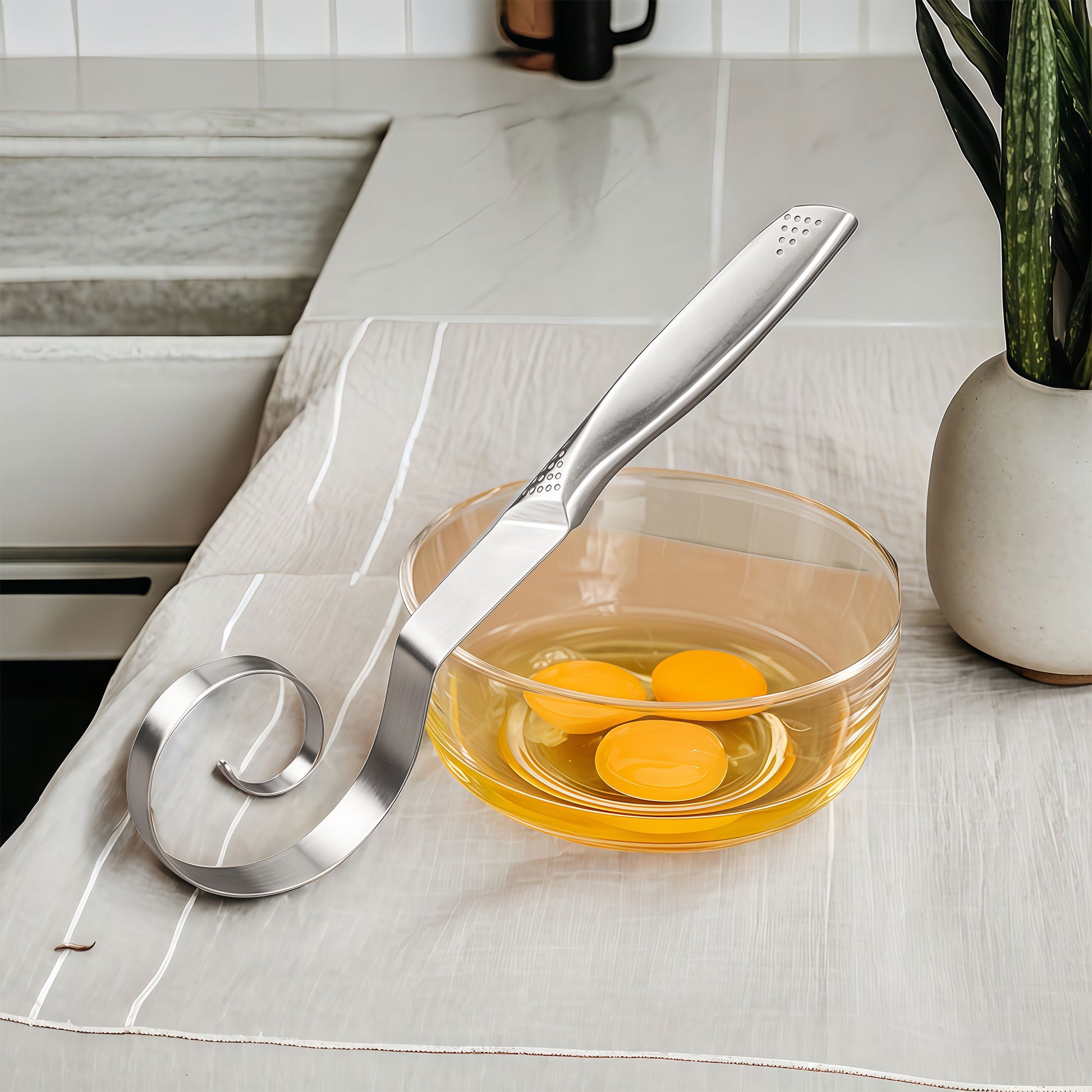 Multipurpose Stainless Steel Whisk – Mix Dough, Batter, and More