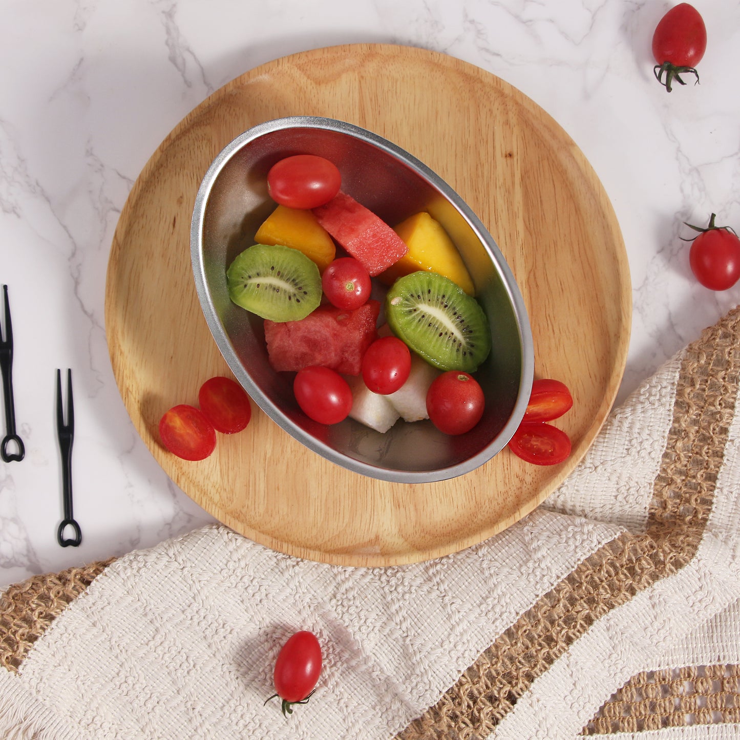 IMEEA Dipping Bowl Stainless Steel SUS304 Dip Bowl Oval Serving Bowl for Candy Chip Dip, Vegetable, Salad, Food Server Fruit Display Dishes for Party Dinner, 14 Ounces