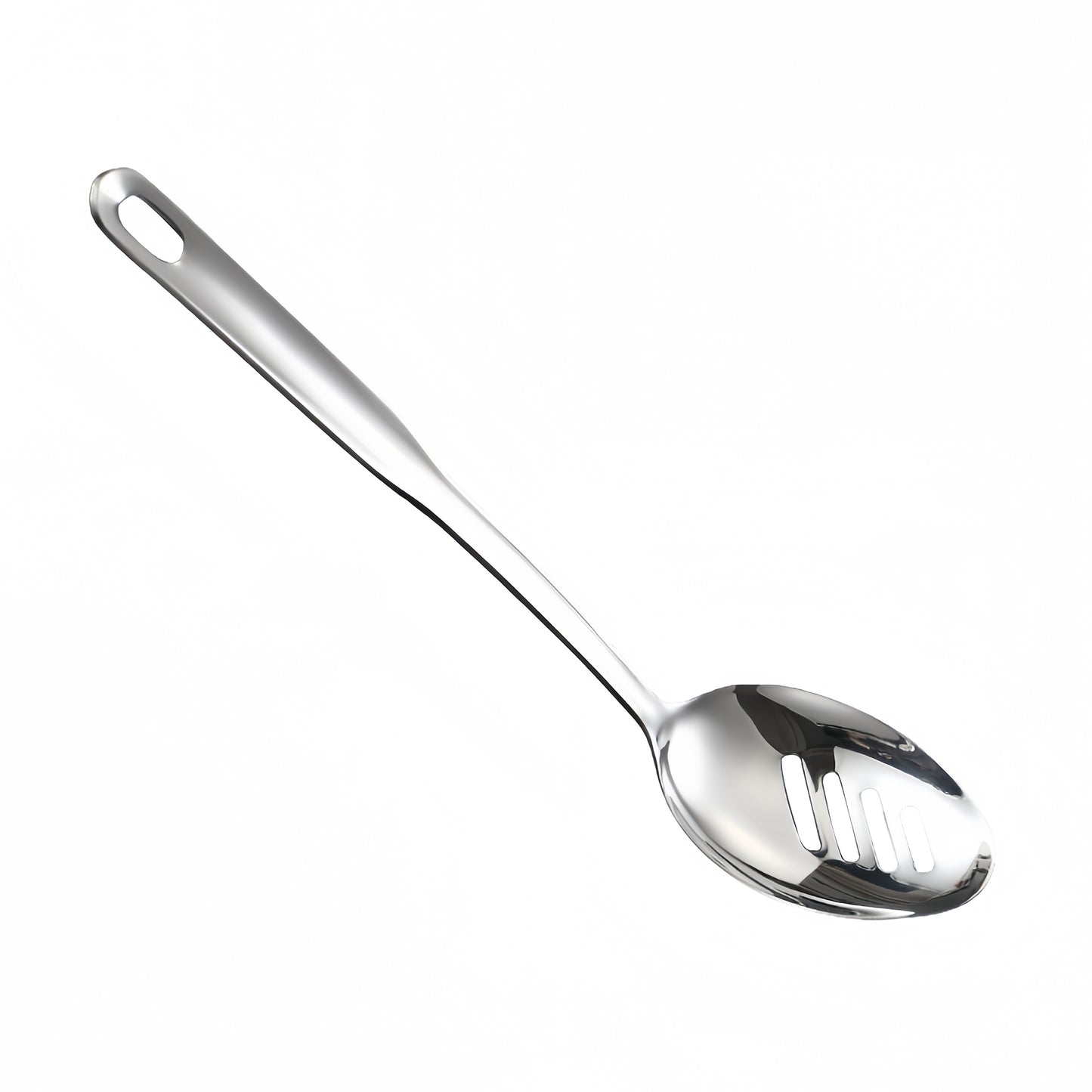 IMEEA Large Slotted Spoon SUS304 Stainless Steel Cooking Spoon 12.8in/32.5cm Long Handled Serving Spoon