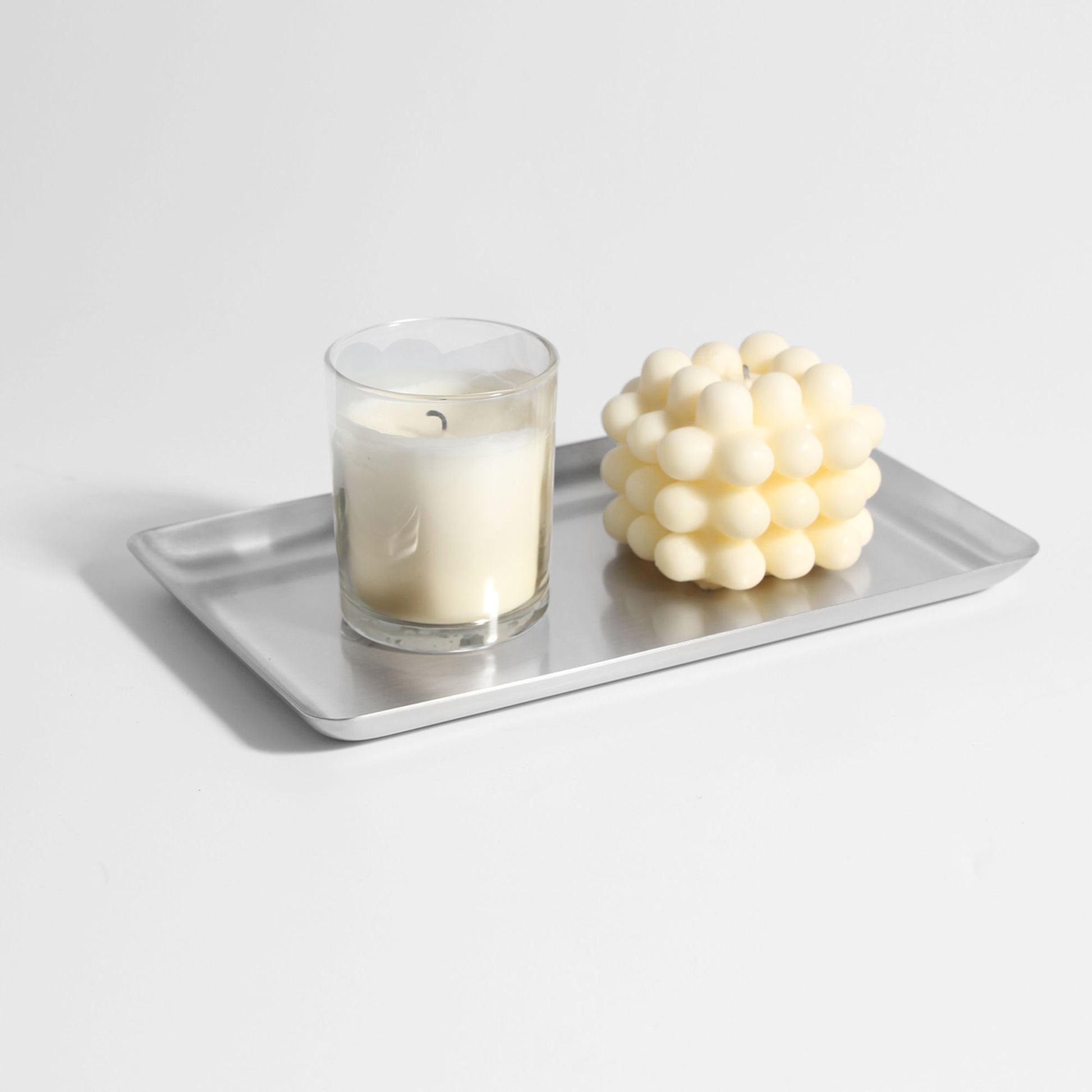 Durable SUS304 Metal Tray for Home, Office, or Bathroom Storage candle dish