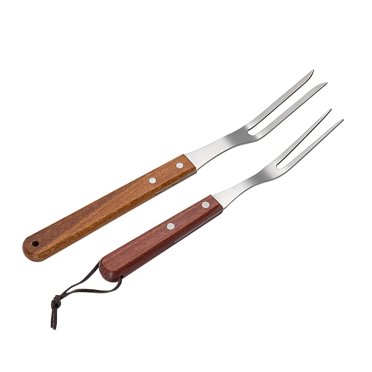 IMEEA Carving Forks Stainless Steel Meat Fork with Wooden Handle Cooking Fork BBQ Fork Grill Fork Steak Fork for Kitchen Roast (13 Inch, 10.8 Inch) - IMEEAcarving fork