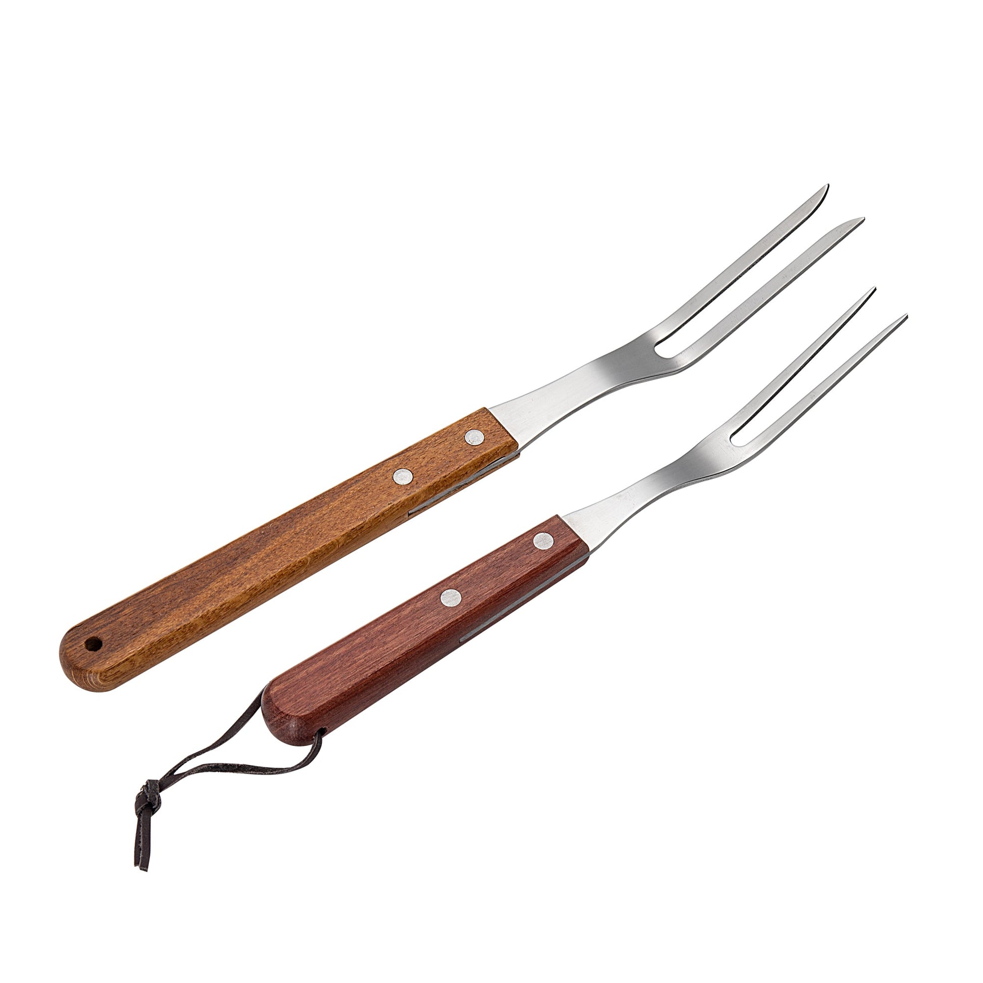 IMEEA Carving Forks Stainless Steel Meat Fork with Wooden Handle Cooking Fork BBQ Fork Grill Fork Steak Fork for Kitchen Roast (13 Inch, 10.8 Inch) - IMEEAcarving fork
