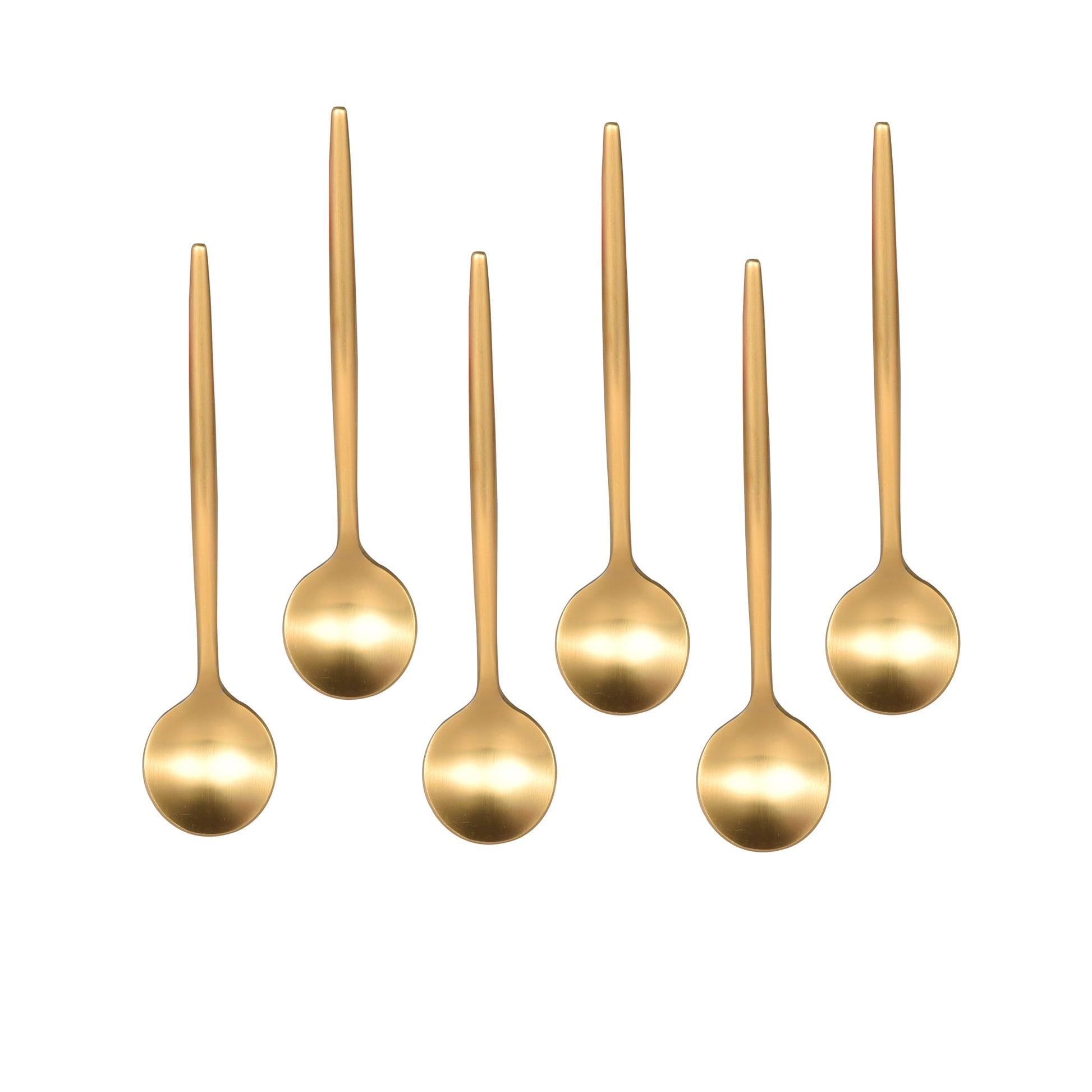 IMEEA Golden Espresso Spoons Gold Demitasse Spoons Stainless Steel Coffee Spoons Mini Teaspoons 5.1 - Inch, Set of 6 - IMEEAspoon
