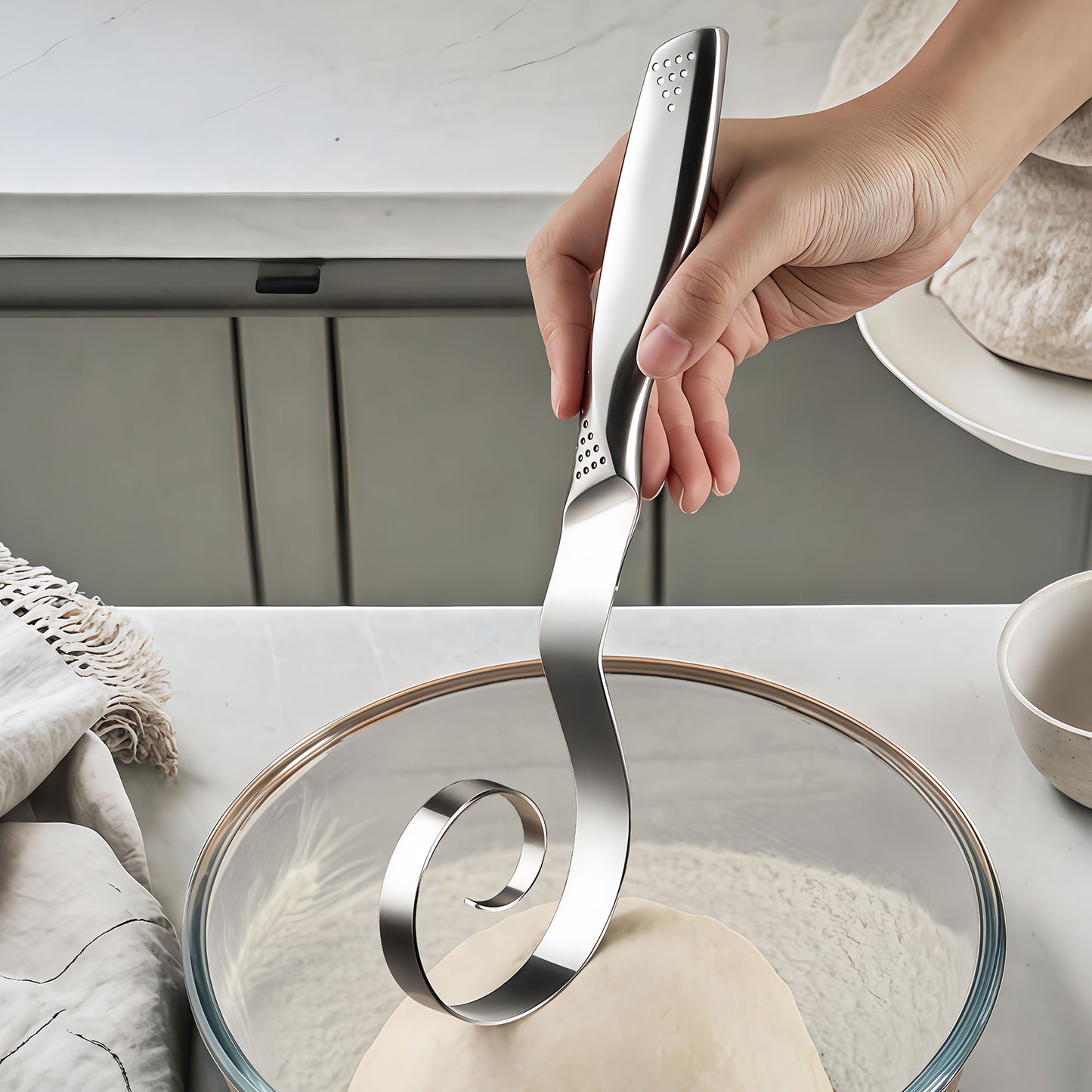 Ergonomic and Seamless Danish Whisk – Easy Grip for Left and Right-Handed Users