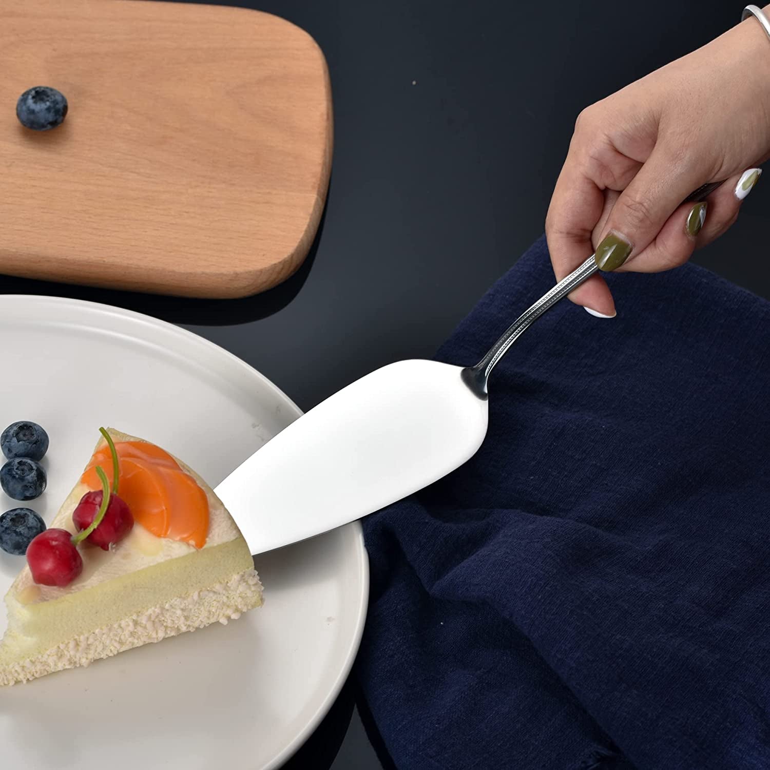Wedding Cake Knife and Server Set - Stainless Steel Cake Cutters Perfect for Weddings and Special Occasions