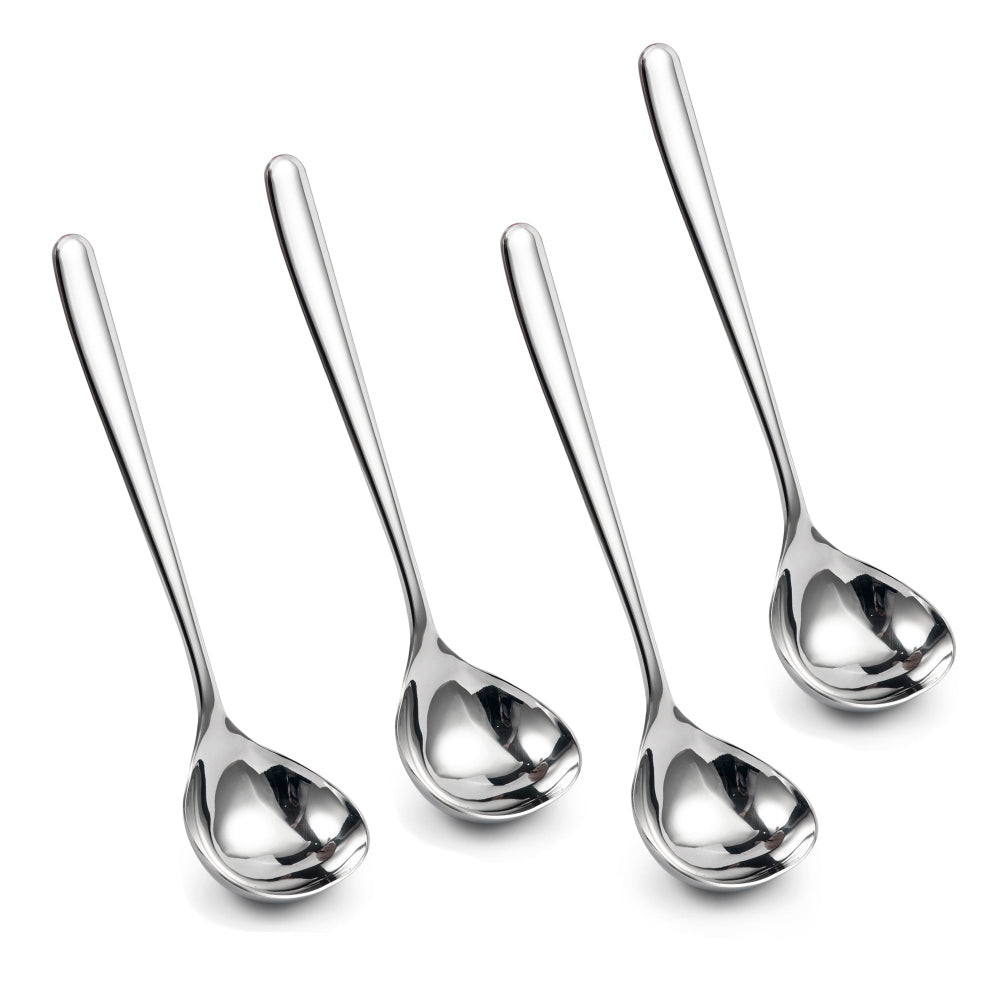 IMEEA SUS304 Stainless Steel Gravy Ladle Set of 4 with 8 Inch Long Handle