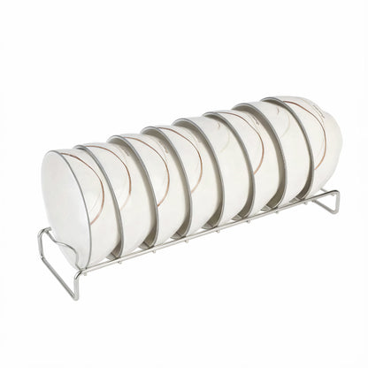 IMEEA SUS304 Stainless Steel Bowl Drying Rack Compact Bowl Organizer, 8-Slot