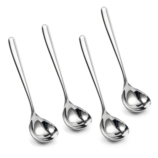 IMEEA Small Ladle Sauce Ladle SUS304 Stainless Steel Small Serving Ladle 8-Inch, Set of 4