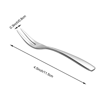 IMEEA Mini-Cocktailgabeln, Vorspeisengabeln, Obstgabeln, Dessertgabeln, Probiergabeln, 11,4 cm, Edelstahl 18/10