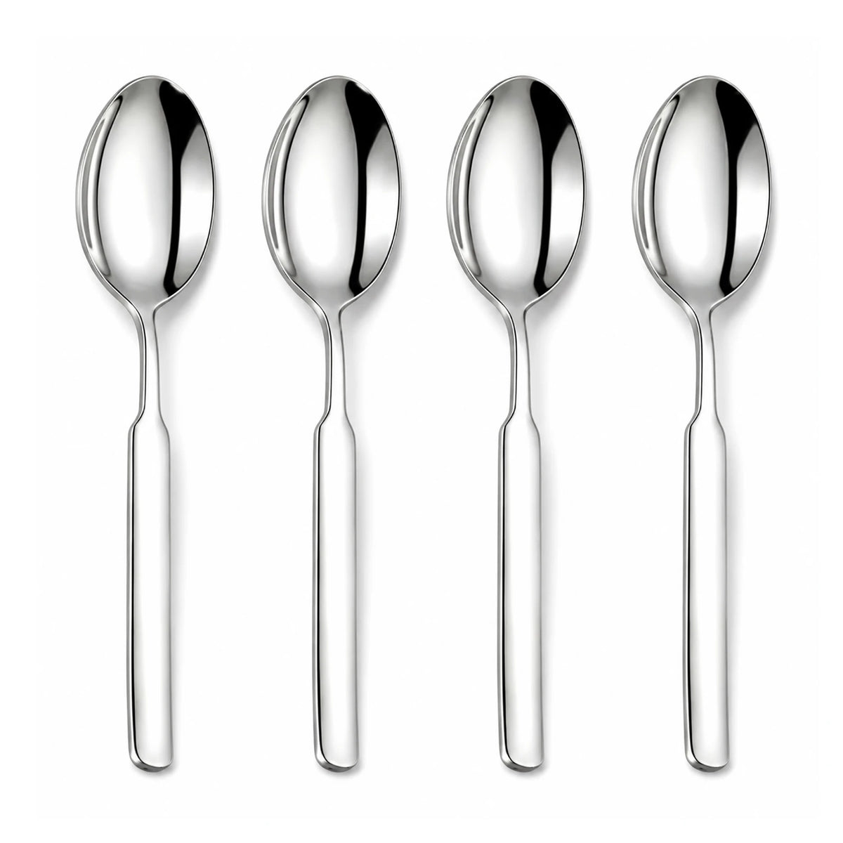 IMEEA Set of 4 SUS316 stainless steel dinner spoons with mirror finish