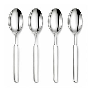 IMEEA Set of 4 SUS316 stainless steel dinner spoons with mirror finish