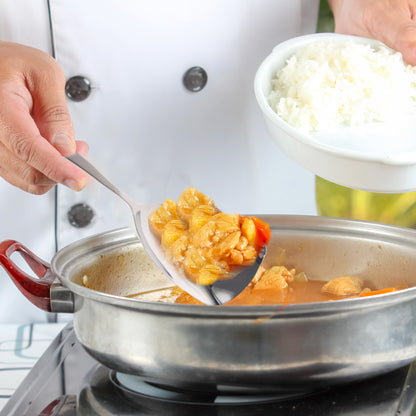 IMEEA Serving Spoon scooping food for family meals and buffet serving