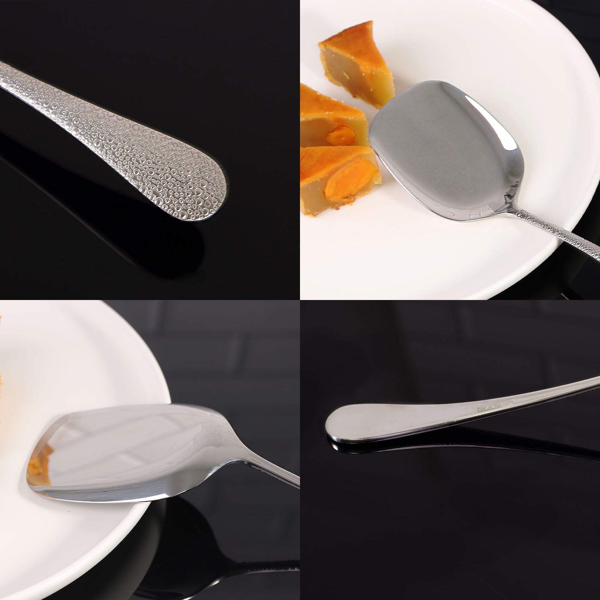 Versatile Stainless Steel Serving Spoon Multi-Angle Showcase Highlighting Polished Details