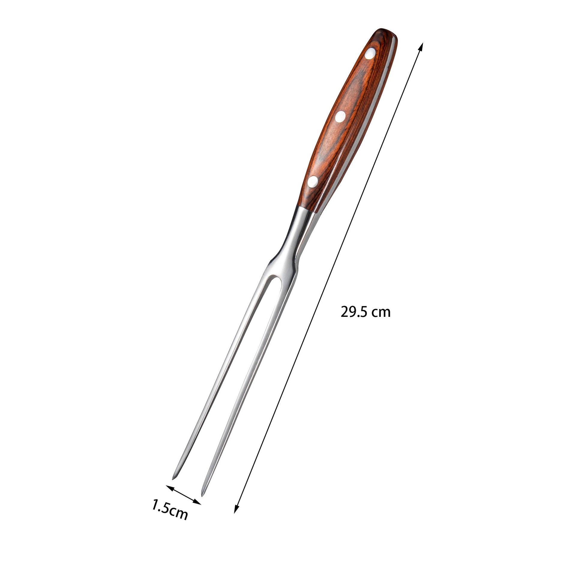 IMEEA stainless steel carving fork with 11.61-inch length and 0.59-inch width