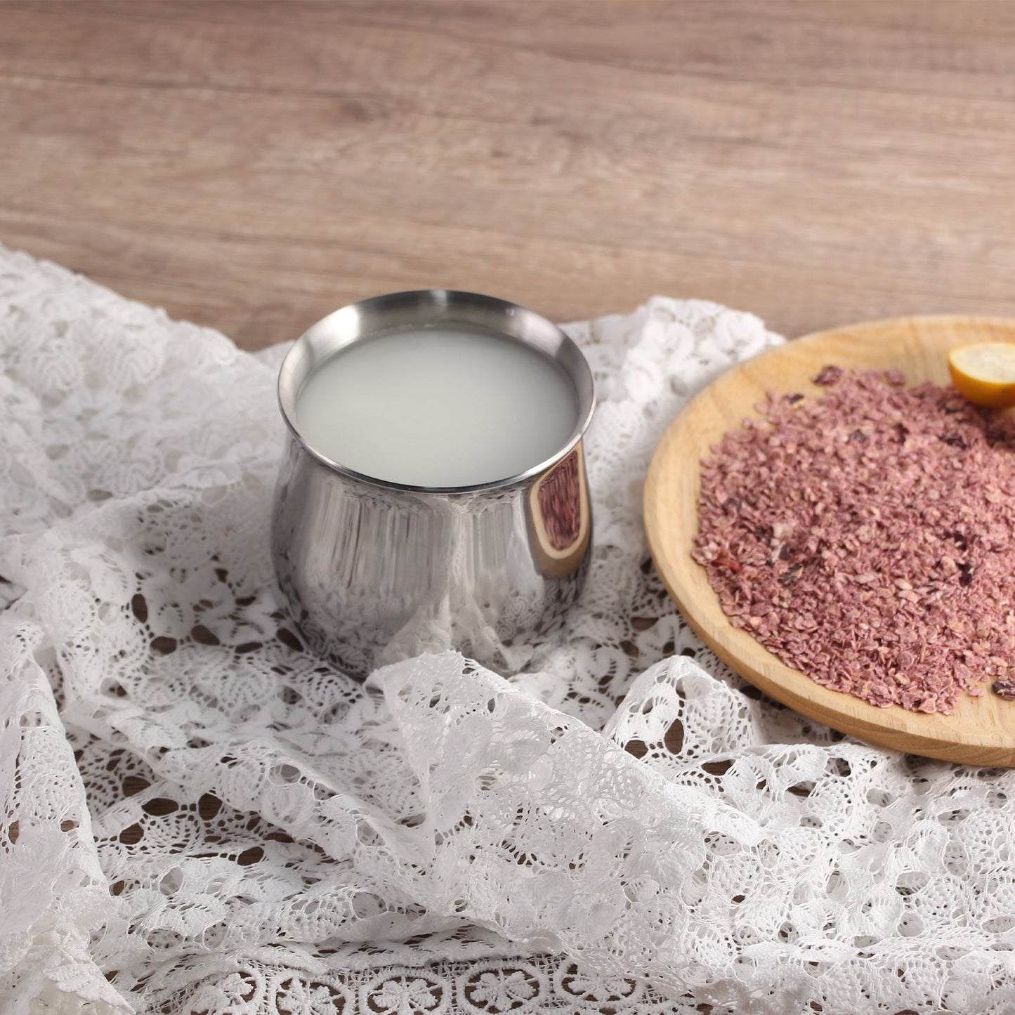 Stainless Steel Cereal Cup displayed on a tabletop for daily breakfast use