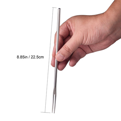 SUS304 Stainless Steel Cocktail Fork with Long Handle and 8.85-inch length dimension