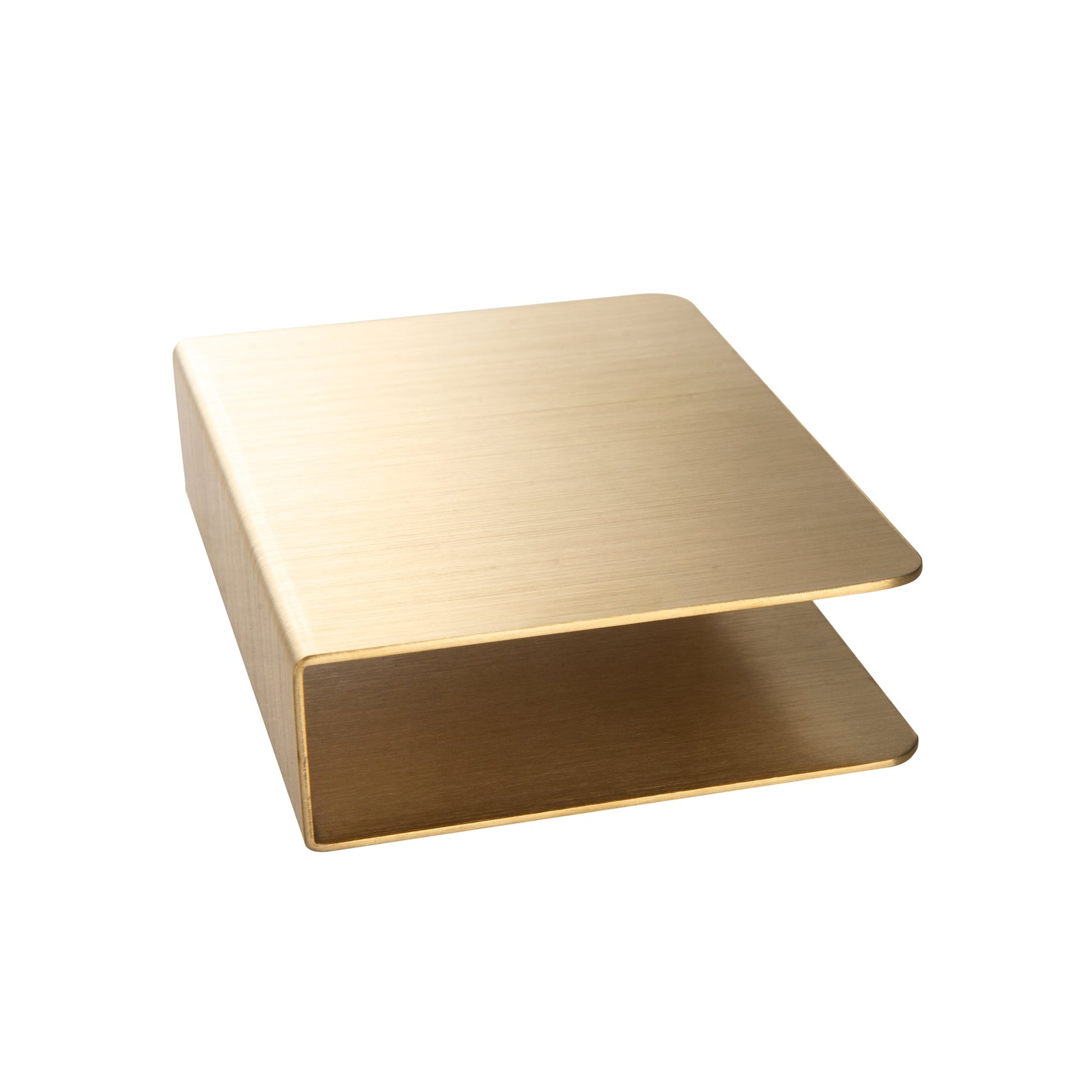 Elegant IMEEA gold stainless steel cocktail napkin holder displayed flat on a surface