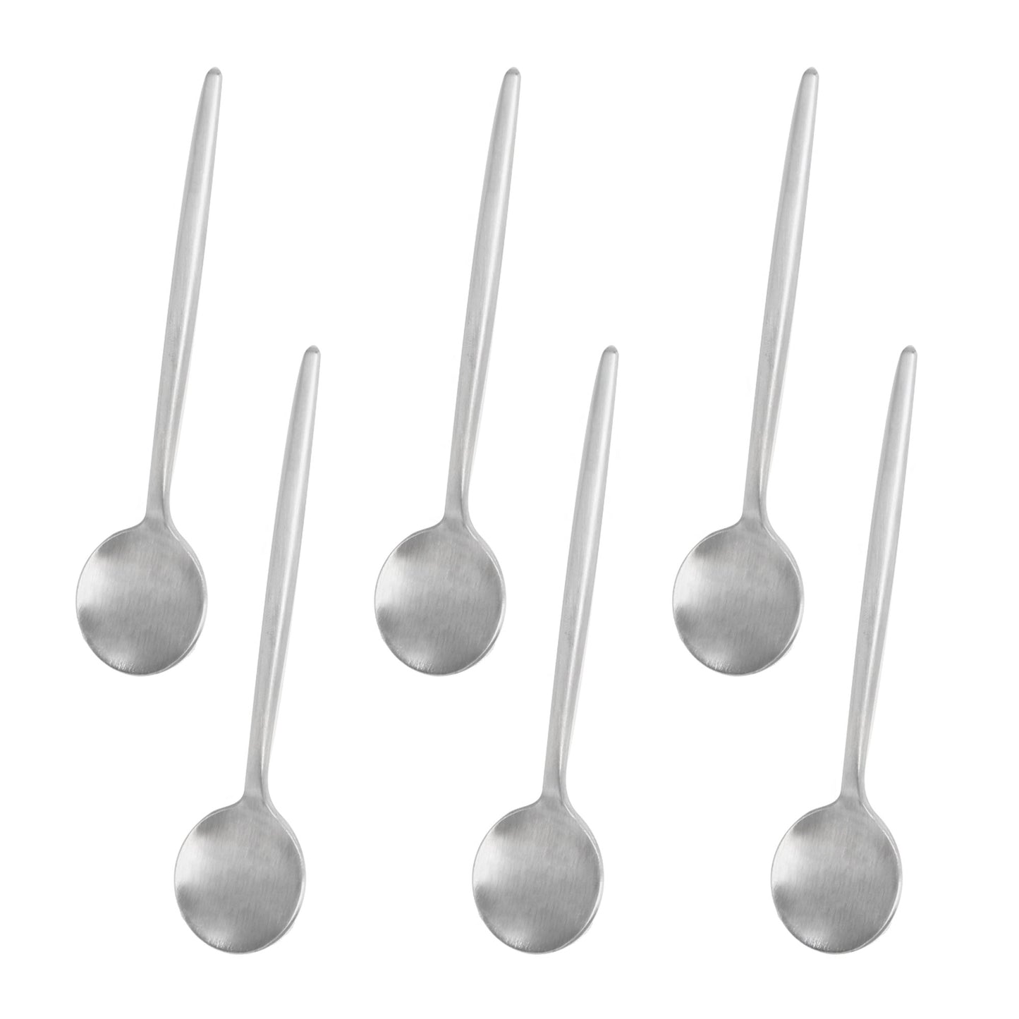 IMEEA Stainless Steel Coffee Spoons 5.1inch Set of 6 with silver finish