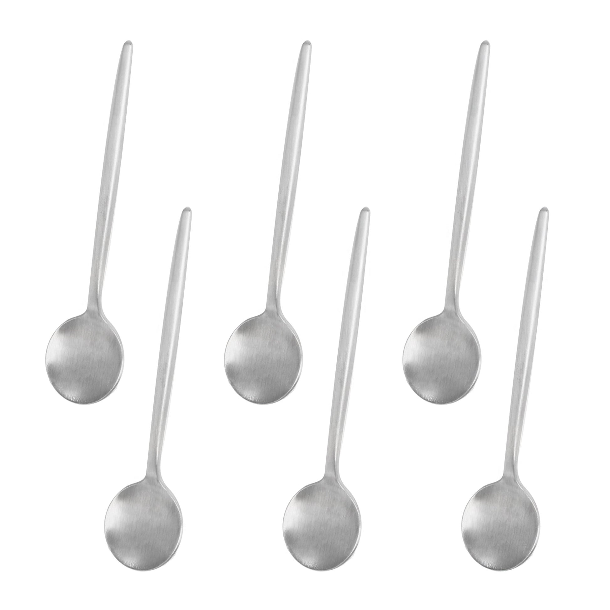 IMEEA Stainless Steel Coffee Spoons 5.1inch Set of 6 with silver finish