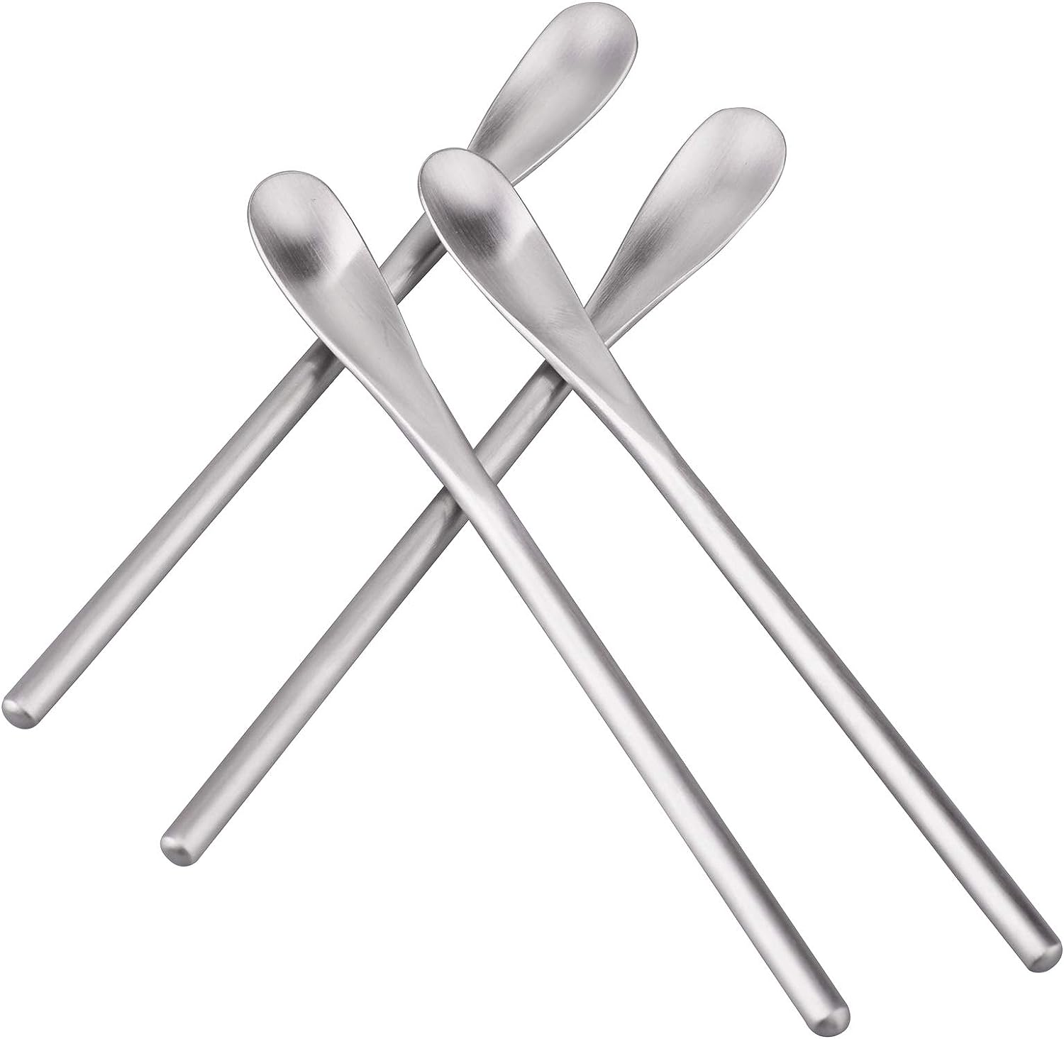 IMEEA 5.9 inch SUS304 Stainless Steel Stir Spoons Set with Smooth Handle for Coffee, Tea and Drinks