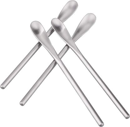 IMEEA 5.9 inch SUS304 Stainless Steel Stir Spoons Set with Smooth Handle for Coffee, Tea and Drinks