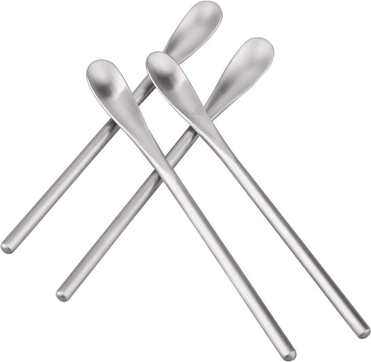 IMEEA 5.9 inch SUS304 Stainless Steel Stir Spoons Set with Smooth Handle for Coffee, Tea and Drinks
