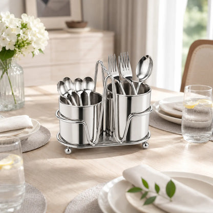 IMEEA Utensil Holder placed on a dining table for convenient countertop organization