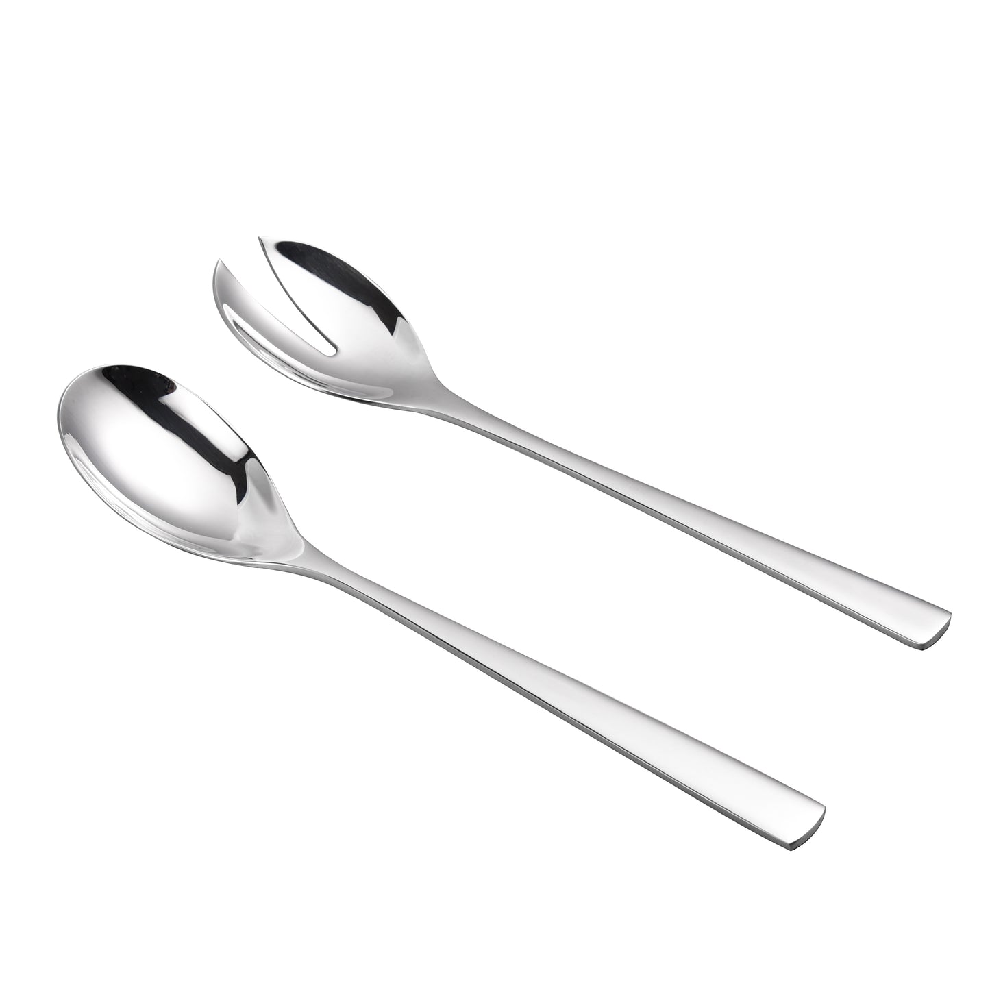 IMEEA Salatbesteck, 18/8 Edelstahl, Salat-Servierset, Salatgabel und -löffel, 25,4 cm