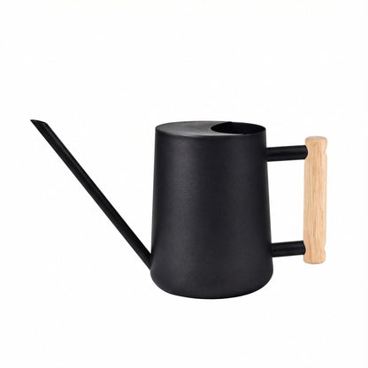 IMEEA Watering Can for Indoor Plants Stainless Steel Modern Watering Can with Long Spout and Wooden Handle, 35Oz