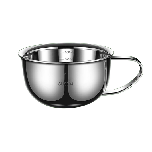IMEEA 16.9oz Ice Cream Bowl Oatmeal Bowl SUS304 Stainless Steel Dessert Bowl Soup Bowl with Handle