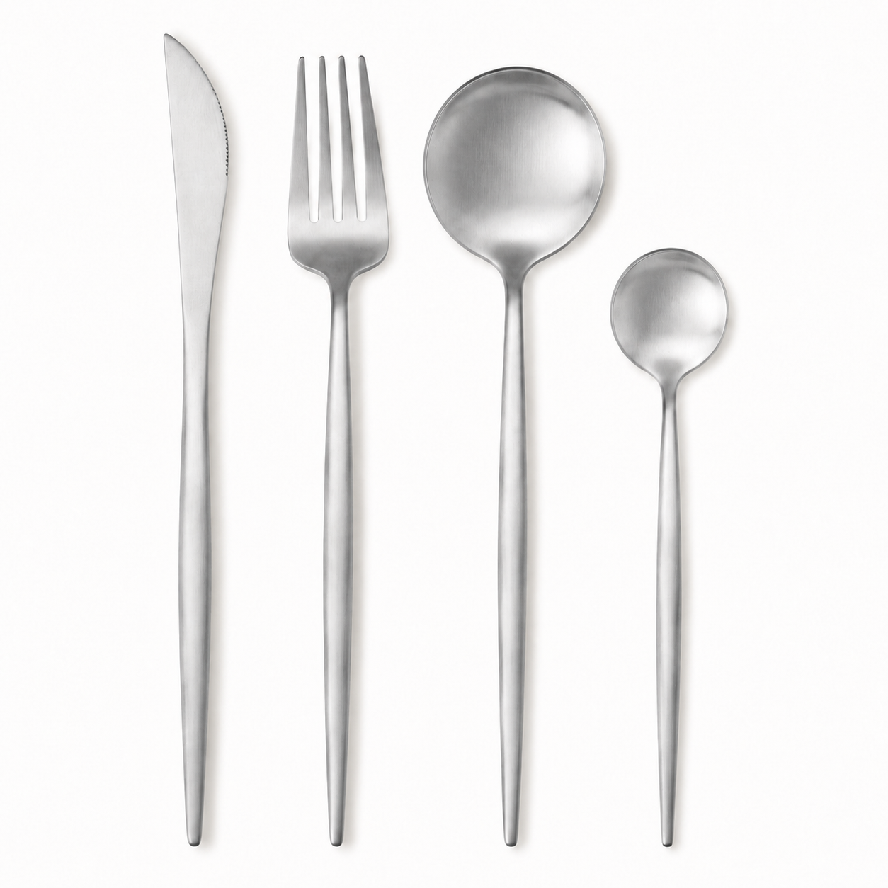 IMEEA 304 Stainless Steel Flatware Set of 4