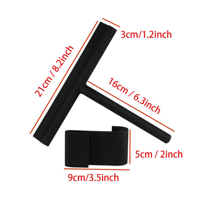 IMEEA Glass Cleaning Squeegee measurement guide with 8.2inch flexible blade and 6.3inch ergonomic handle