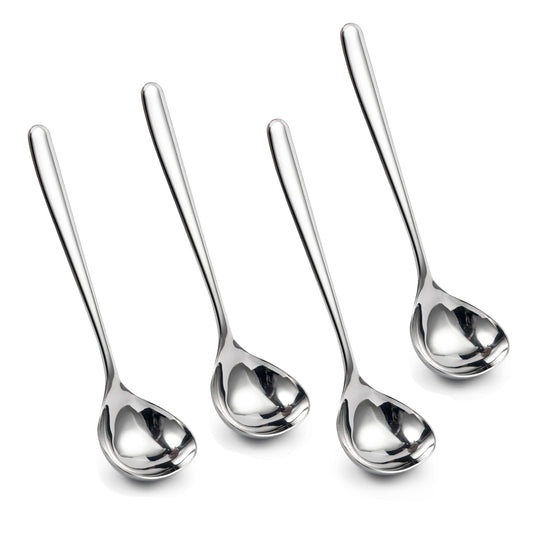 IMEEA SUS304 Stainless Steel Gravy Ladle Set of 4 with 8 Inch Long Handle