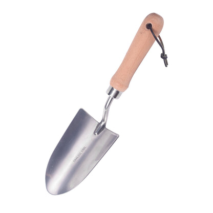 IMEEA Hand Shovel Stainless Steel Flower Trowel with Wooden Handle, 13.4inch gardening tool