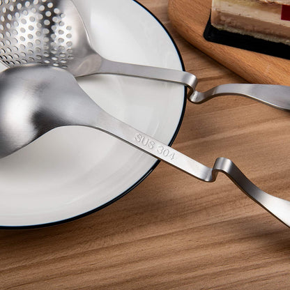 Hot Pot Ladle  showing engraved SUS304 mark on spoon handle near bowl edge
