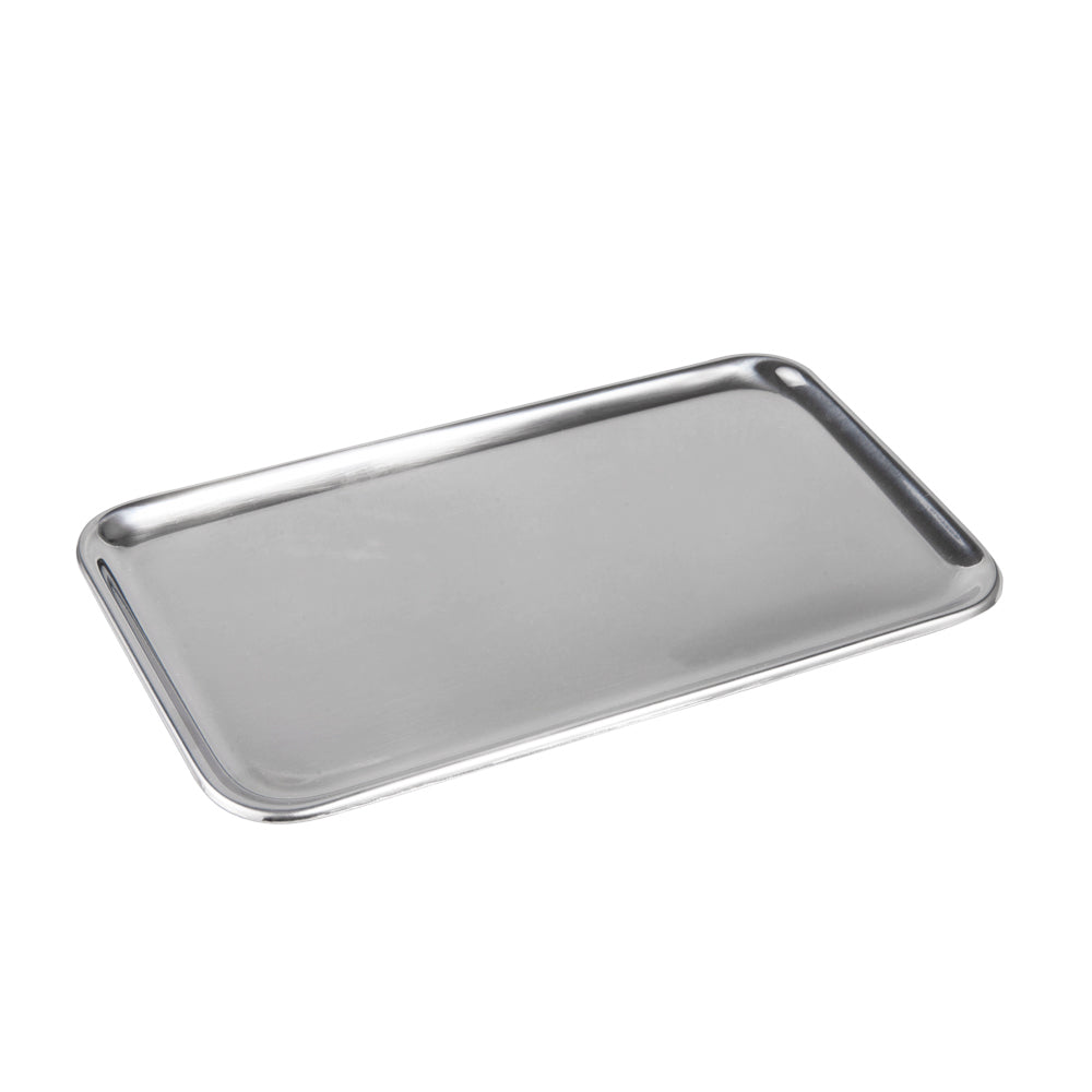 IMEEA Small Vanity Tray - Stainless Steel Rectangular Jewelry and Bathroom Storage Organizer, Makeup Cosmetic Tray, 8 x 4.6 Inch