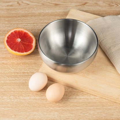 IMEEA stainless steel insulated bowl displayed on a dining table for everyday food serving