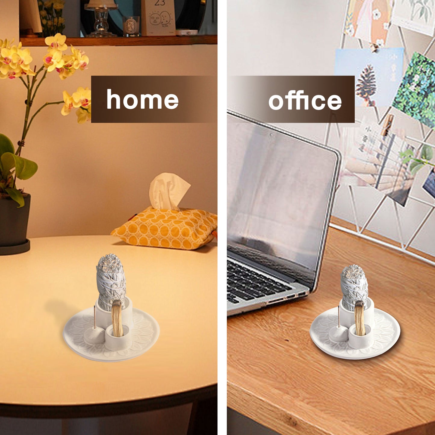 IMEEA 4 in 1 Incense Holder creating a calming atmosphere at home or in the office