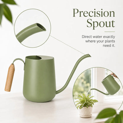 Indoor Watering Can featuring a curved long spout for smooth water flow and precise plant watering