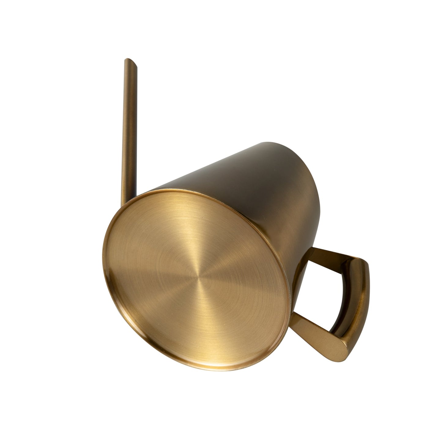 IMEEA brass finish stainless steel small plant watering can with a brushed bottom finish