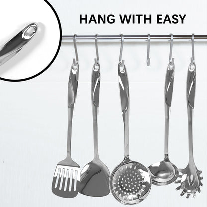 Versatile SUS304 Stainless Steel Kitchen Utensil Set of 5 with Easy Hanging Design for Organized Storage