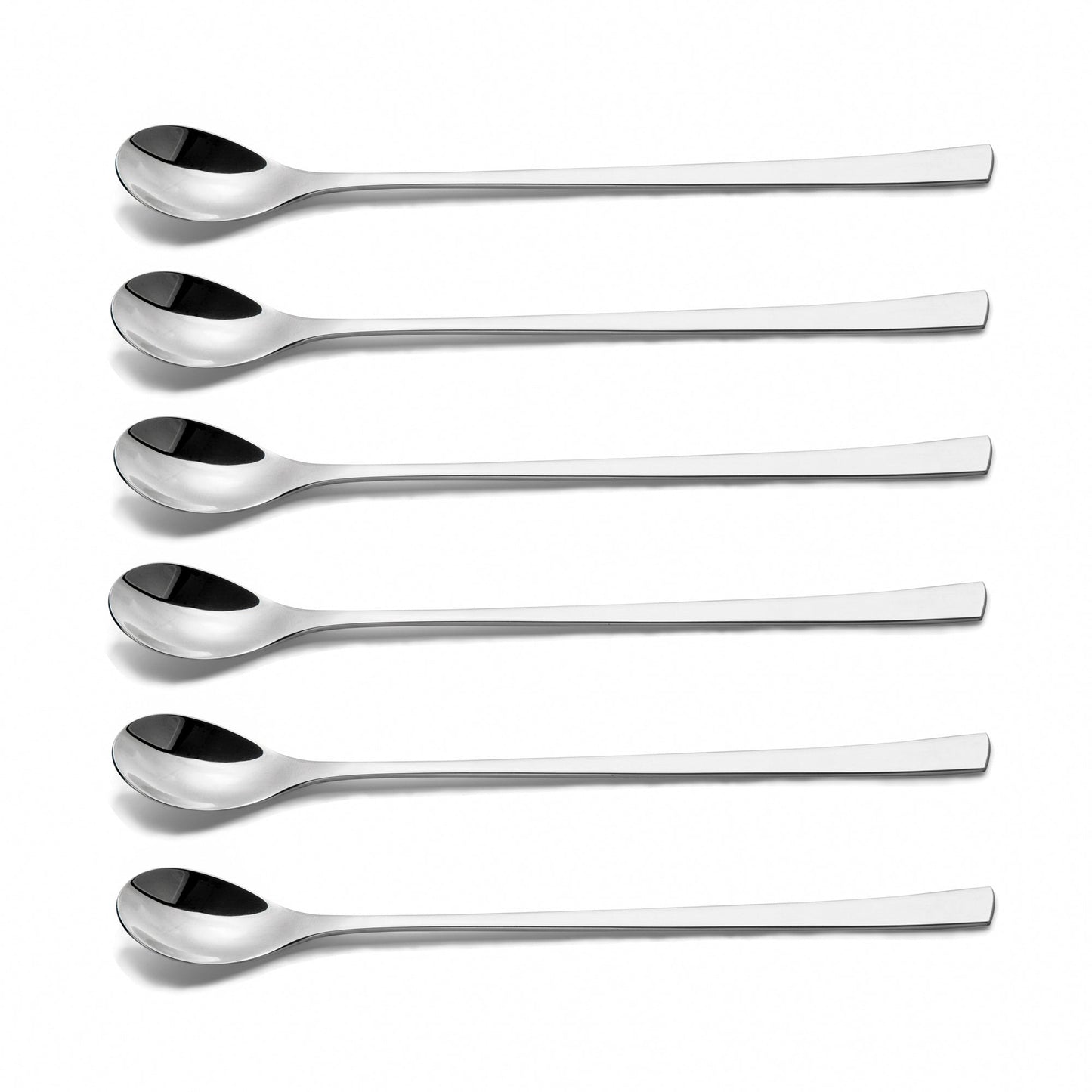 IMEEA 6 Piece Iced Tea Spoon Set featuring long 9-inch handles and durable 18/10 stainless steel design