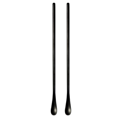 IMEEA Black Long Handled Teaspoons SUS304 Stainless Steel Set of 2
