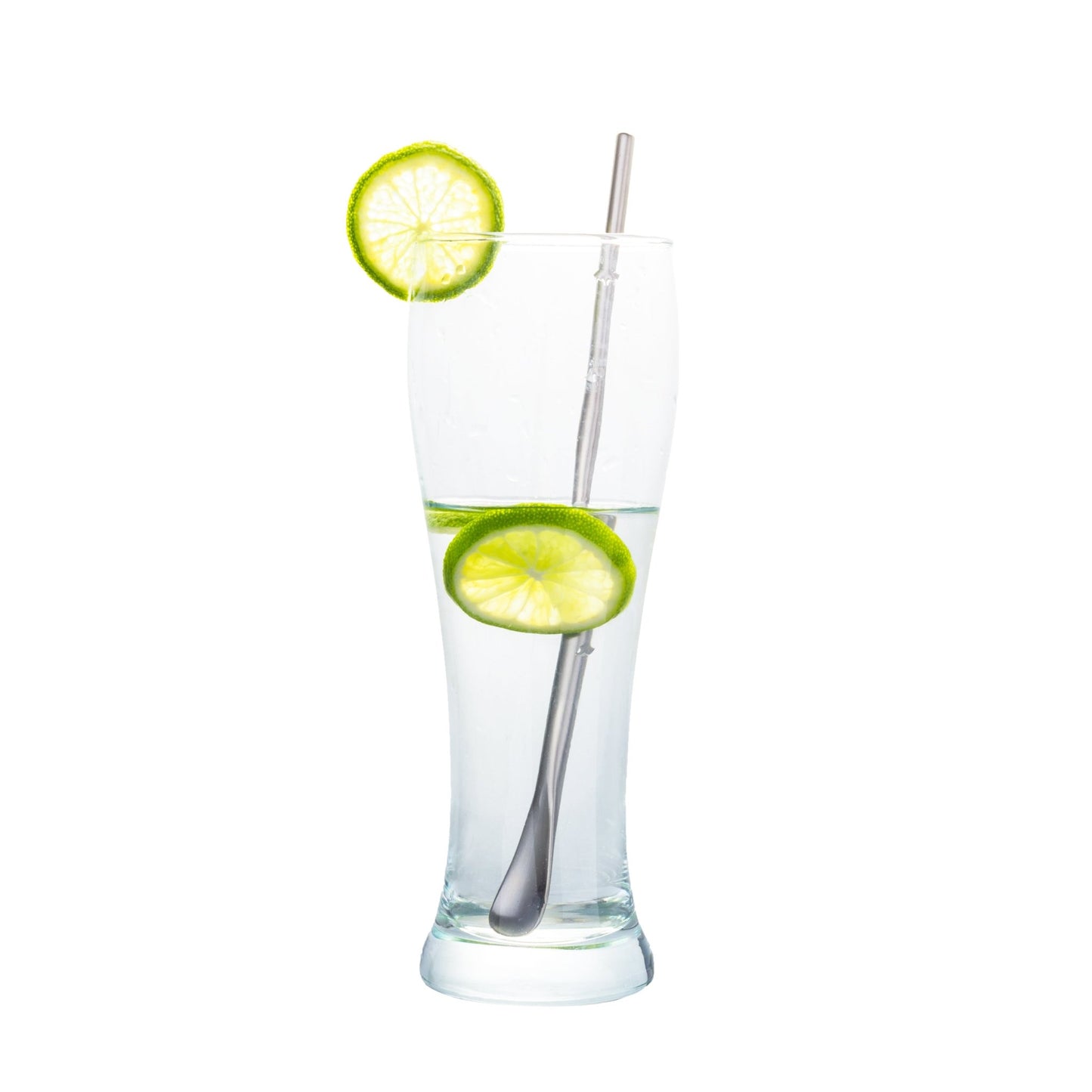 IMEEA Long Handled Teaspoon stirring lemonade in a glass for beverage serving