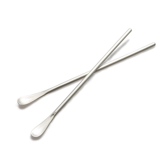 IMEEA 8.6inch Long Handled Teaspoons SUS304 Stainless Steel Cocktail Mixing Spoons Set of 2