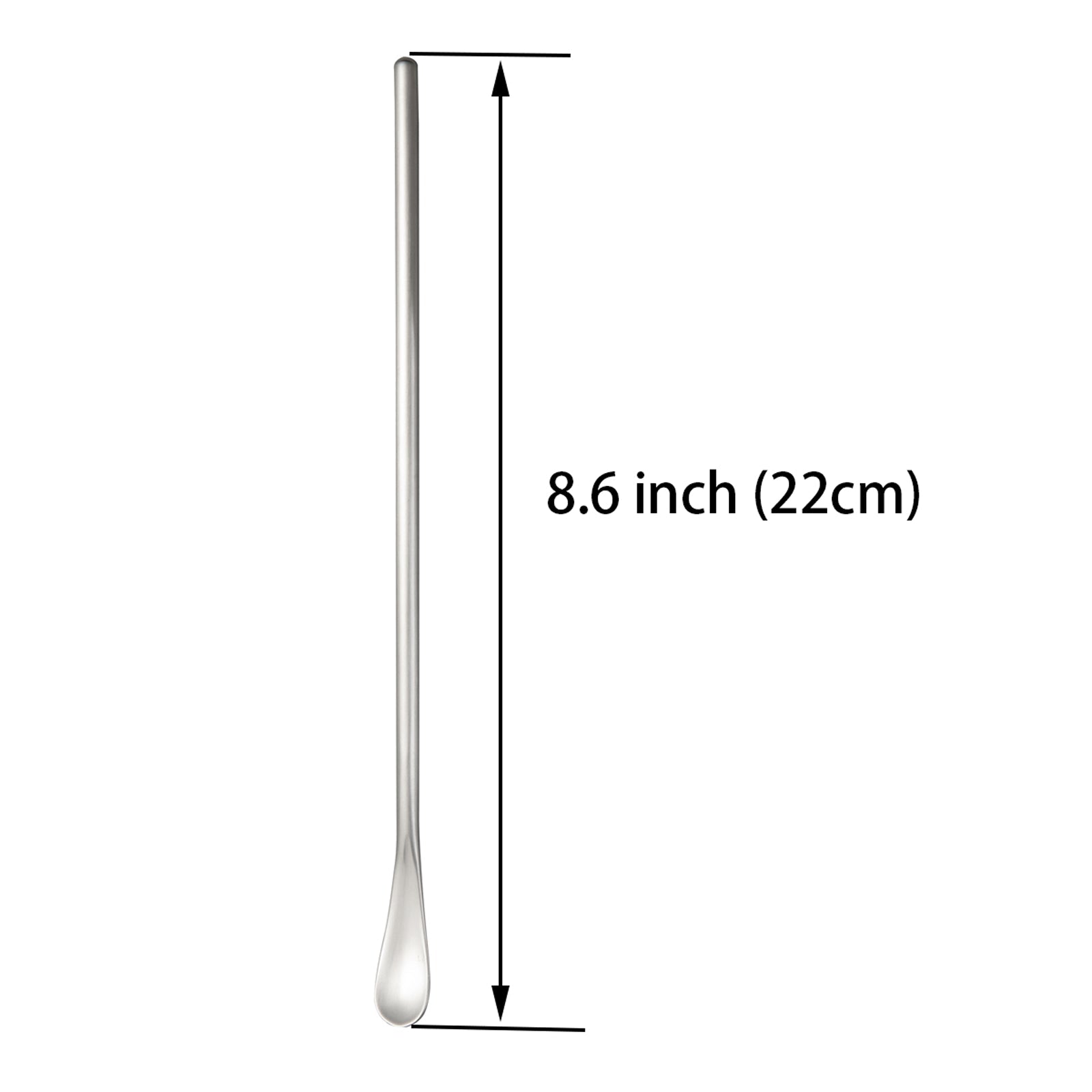 Long Handled Teaspoon Stainless Steel with 8.6inch length measurement