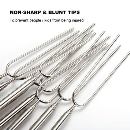 Marshmallow Roasting Sticks with non-sharp blunt tips designed for safer roasting and comfortable use