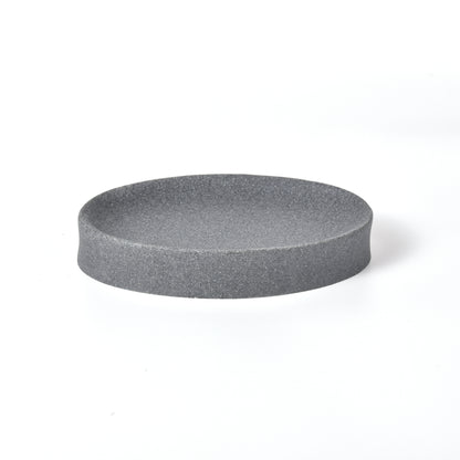 IMEEA Grey Resin Soap Dish with elegant matte finish and modern minimalist style